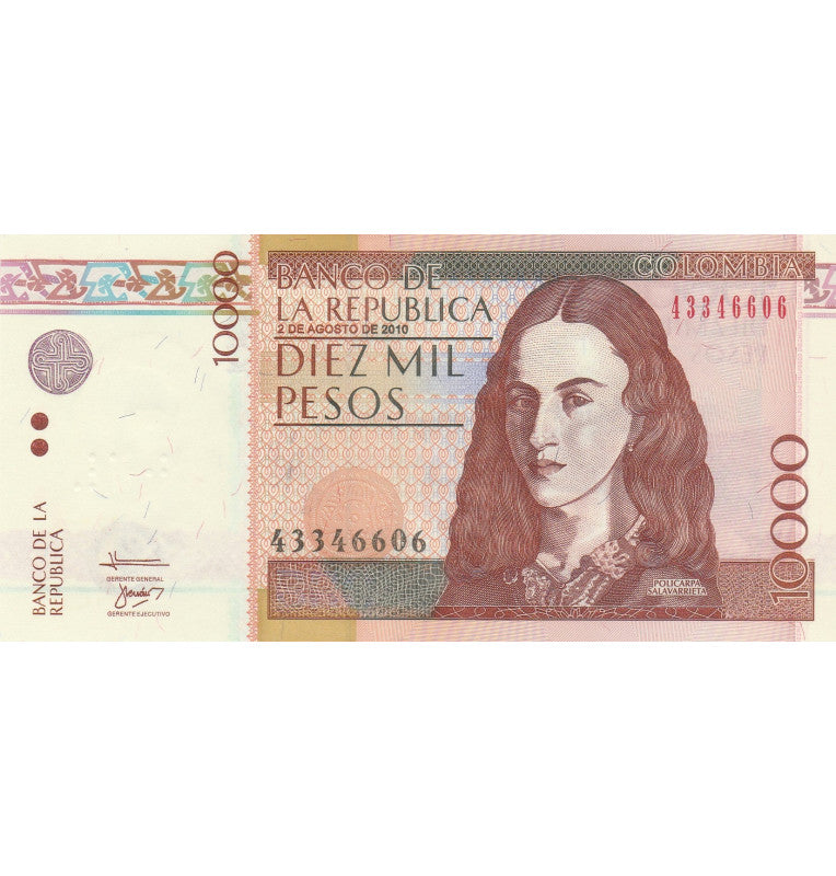 Colombia 10,000 Pesos 2010